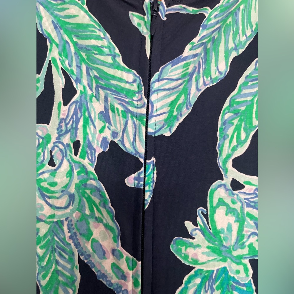 EUC Lilly Pulitzer Micole knit maxi dress Navy Sweet parakeet 12 - Picture 4 of 9